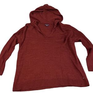 AEO Hooded V neck Aztec Sweater